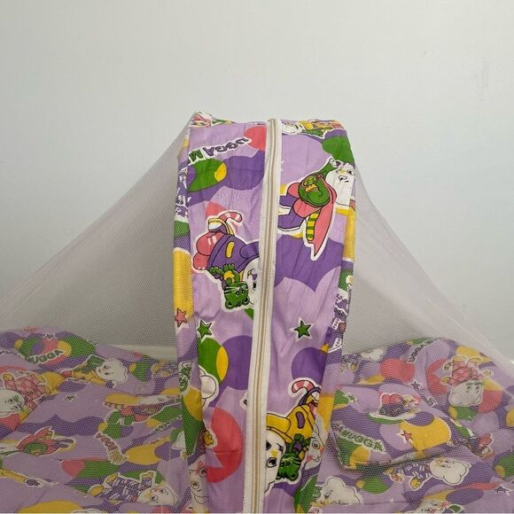 0-6months baby travel bed with mosquito net Cartoon Print infant bed - Purple - Picture 2 of 4